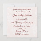 ダマスク 40周年 結婚記念日 招待状 (裏面)