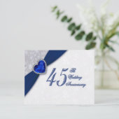 ダマスク 45周年 結婚記念日 招待状 (スタンド正面)