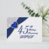 ダマスク 45周年 結婚記念日 招待状 (スタンド正面)