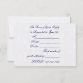 ダマスク 45周年 結婚記念日 招待状 (裏面)