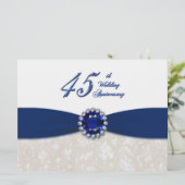 ダマスク 45周年 結婚記念日 招待状 (スタンド正面)