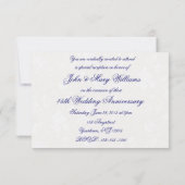 ダマスク 45周年 結婚記念日 返信 ご案内 招待状 (裏面)