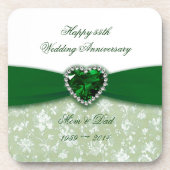 ダマスク 55周年結婚記念日 コースター (正面)