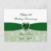 ダマスク 55周年 結婚記念日 ポストカード (正面)