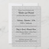 ダマスク 60周年 ダイヤモンド 結婚記念日パーティー 招待状 (裏面)