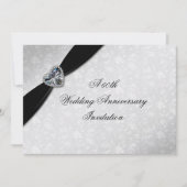 ダマスク 60周年 結婚記念日 招待状 (正面)