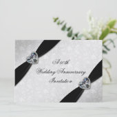 ダマスク 60周年 結婚記念日 招待状 (スタンド正面)