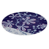 ダマスコフロストフラワーラウンドガラス切削盤 カッティングボード (角)