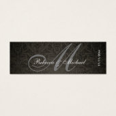 ダマスコモエレガントノグラム結婚式の引き出物ラベル (正面)