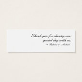 ダマスコモエレガントノグラム結婚式の引き出物ラベル (裏面)