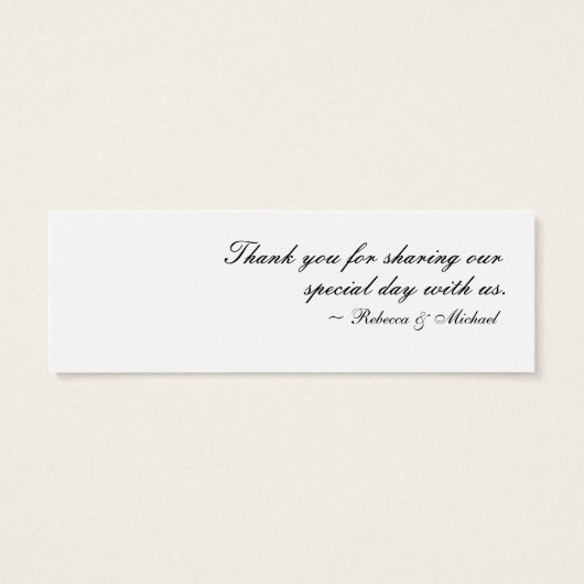 ダマスコモエレガントノグラム結婚式の引き出物ラベル (裏面)