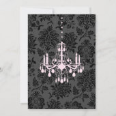 ダマスビクトリアンク結婚式招待状(ピンク) 招待状 (裏面)