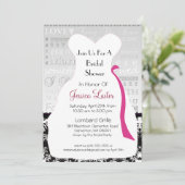 ダマスモダンクブライダルシャワー招待状 招待状 (スタンド正面)