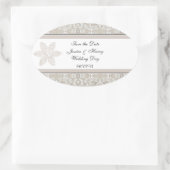 ダマスレかわいらしースデザイン 楕円形シール (バッグ)