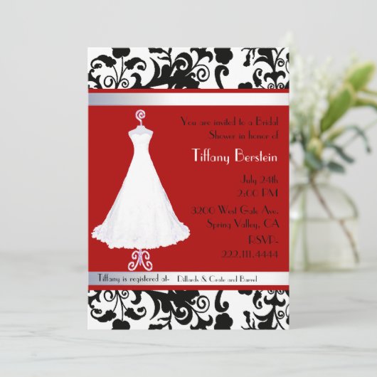 ダマス素晴らしクブライダルシャワーの招待 招待状 (スタンド正面)