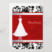 ダマス素晴らしクブライダルシャワーの招待 招待状 (正面/裏面)