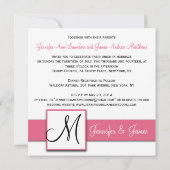 ダマス結婚クモノグラム招待状ハニーサックル 招待状 (裏面)