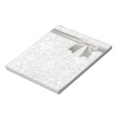 ダマス結婚クヴィンテージホワイト結婚ズオールドレース ノートパッド (回転)