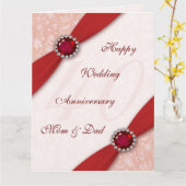 ダマス結婚ク40周年8.5 x 11 カード (黄色い花)