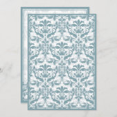 ダマス縁どク(ダブルフレーム付き) 招待状 (正面/裏面)