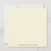 ダマス魅力的クスクエア結婚式招待状:銀 招待状 (裏面)