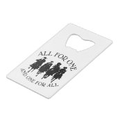 ダマス「三銃士」ALL FOR ONE クレジットカード栓抜き (裏面アングル)