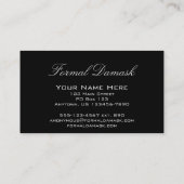 ダマフォーマルスク水平 – 黒 名刺 (裏面)