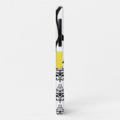 ダマフランスのスク、キリン、白黒、モノグラム Case-Mate iPhoneケース (裏面/左)