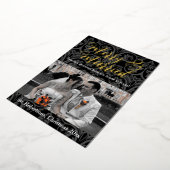 ダマメリースク結婚した・ホリデー写真 箔シーズンカード (回転した状態)