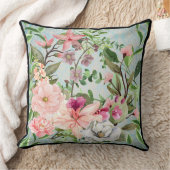 ダマモダンスエレガントクの背景にワイルドフラワー クッション (ブランケット)