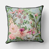 ダマモダンスエレガントクの背景にワイルドフラワー クッション (裏面)