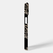 ダマモダンスクのテクスチャ（シルバーとブラック） Case-Mate iPhoneケース (裏面 / 右)