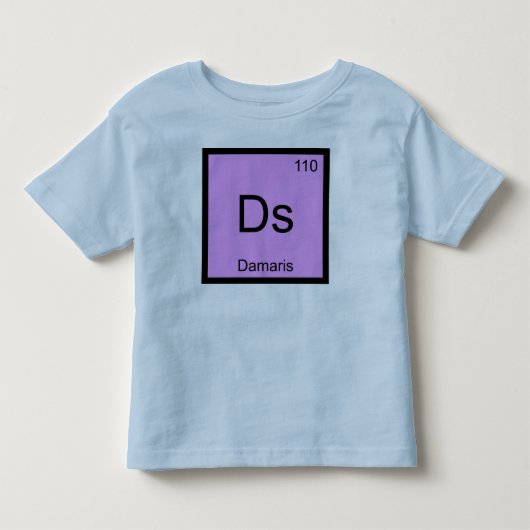 ダマリス 名前 化学元素周期表 トドラーTシャツ (正面)