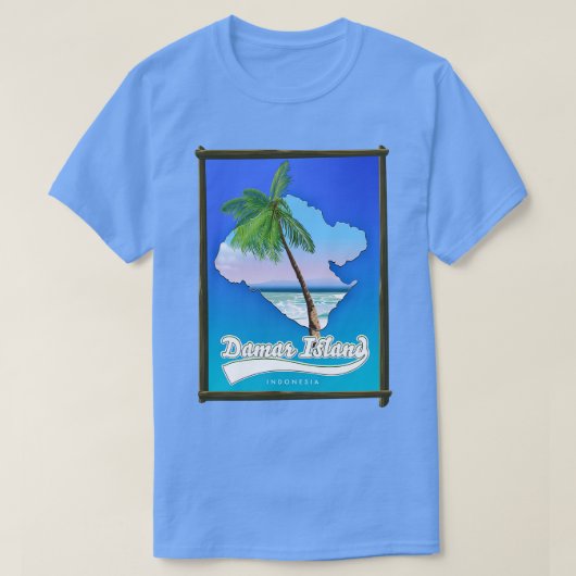 ダマール島インドネシアの地図 Tシャツ (デザイン正面)