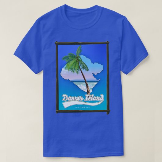 ダマール島インドネシアの地図 Tシャツ (デザイン正面)
