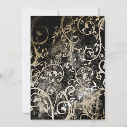 ダマ動揺してスクグランジ結婚ゴシック 招待状 (正面)