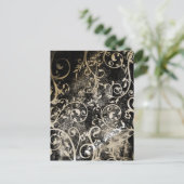 ダマ動揺してスクゴシックグランジウェディングシャワーInv インビテーションポストカード (スタンド正面)