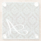 ダマ動揺してスクパーソナライズされた ガラスコースター (裏面)