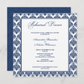 ダマ素晴らしスクリハーサルディナー招待状(ネイビー) 招待状 (正面/裏面)
