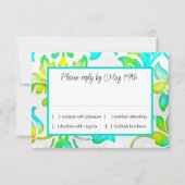 ダマ色彩の鮮やかスクターコイズイエローRSVP 招待状 (正面)