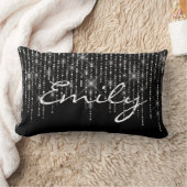 ダミきらめくンドオンブラック ランバークッション (ブランケット)