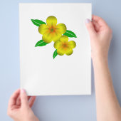 ダミアナ黄色の花 チラシ (手)