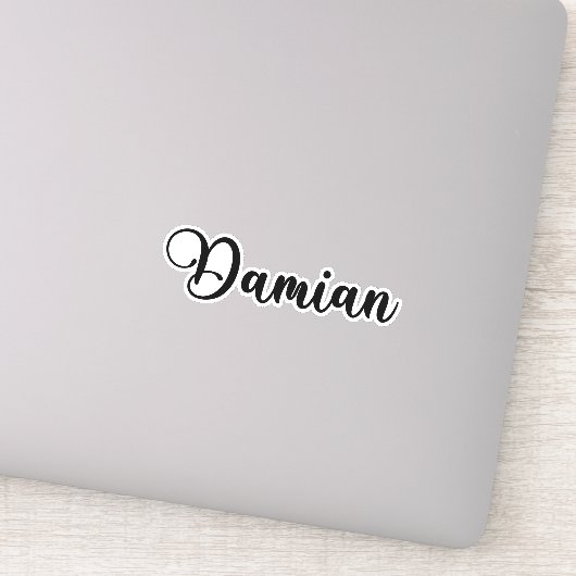 ダミアン名 – 手書き書道 シール (詳細)