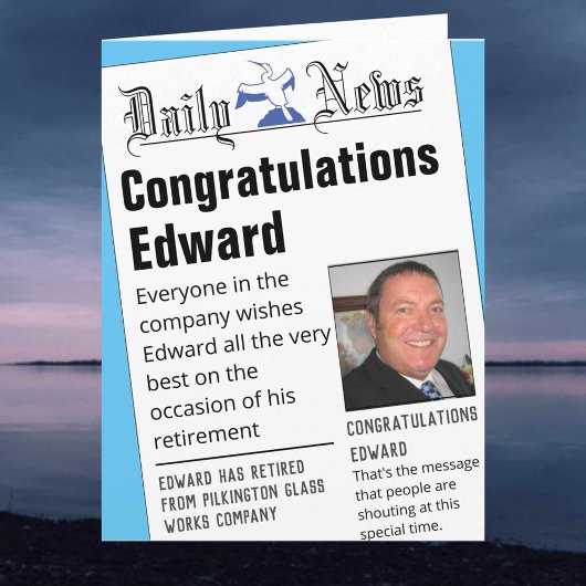 ダミー新聞のヘッドラインの引退 カード