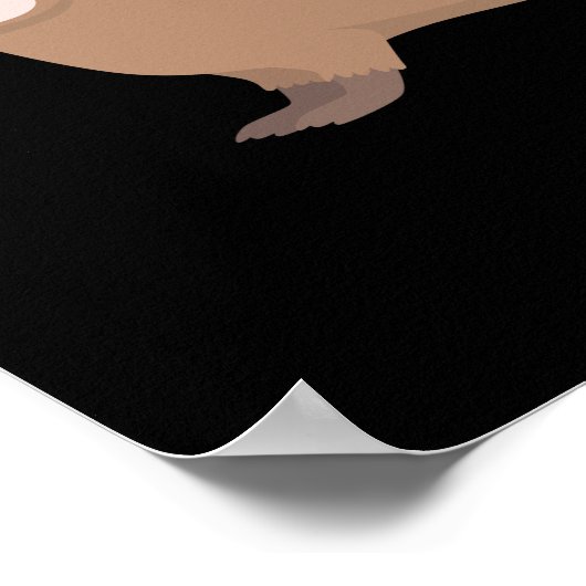 ダムおもしろいビーバーと混乱したカワートゥーの漫画 ポスター (角)