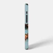 ダムで涼むカバ iPhoneケース (左側面)