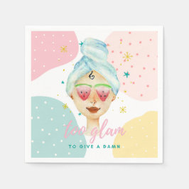 ダムにかわいい与え美しいおもしろいミーム女の子にToo Glam スタンダードカクテルナプキン