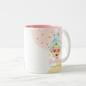 ダムにかわいい与え美しいおもしろいミーム女の子にToo Glam ツートーンマグカップ (正面右)