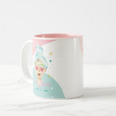 ダムにかわいい与え美しいおもしろいミーム女の子にToo Glam ツートーンマグカップ (正面左)