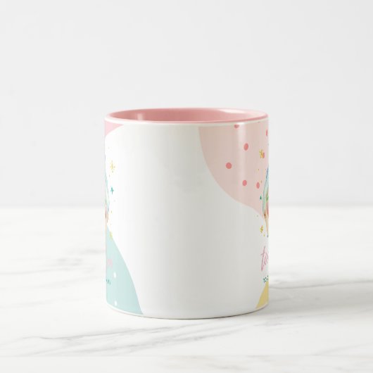 ダムにかわいい与え美しいおもしろいミーム女の子にToo Glam ツートーンマグカップ (中央)